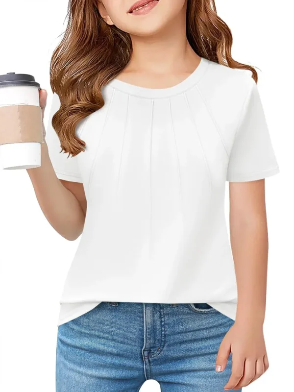 girls pleated tshirts 1