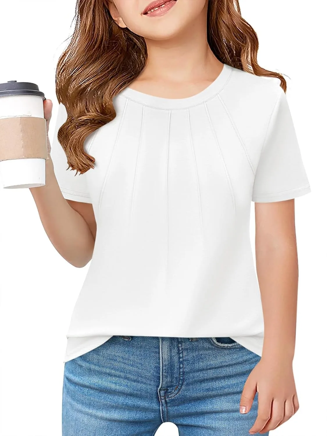 girls pleated tshirts 1