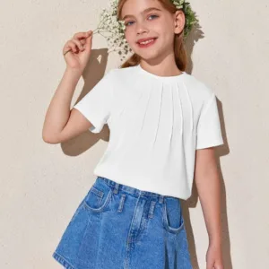 girls pleated tshirts 2