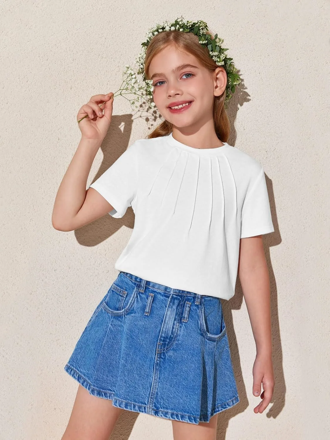 girls pleated tshirts 2