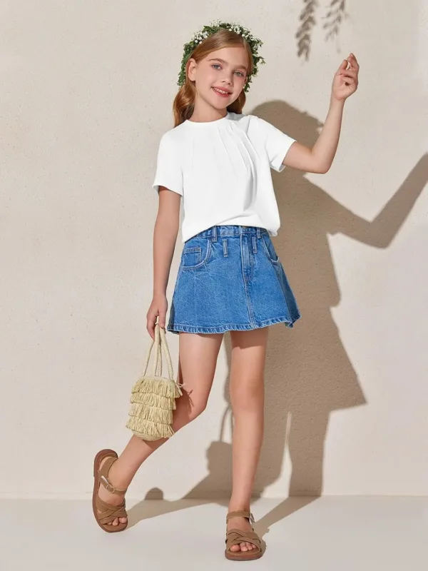 girls pleated tshirts 4