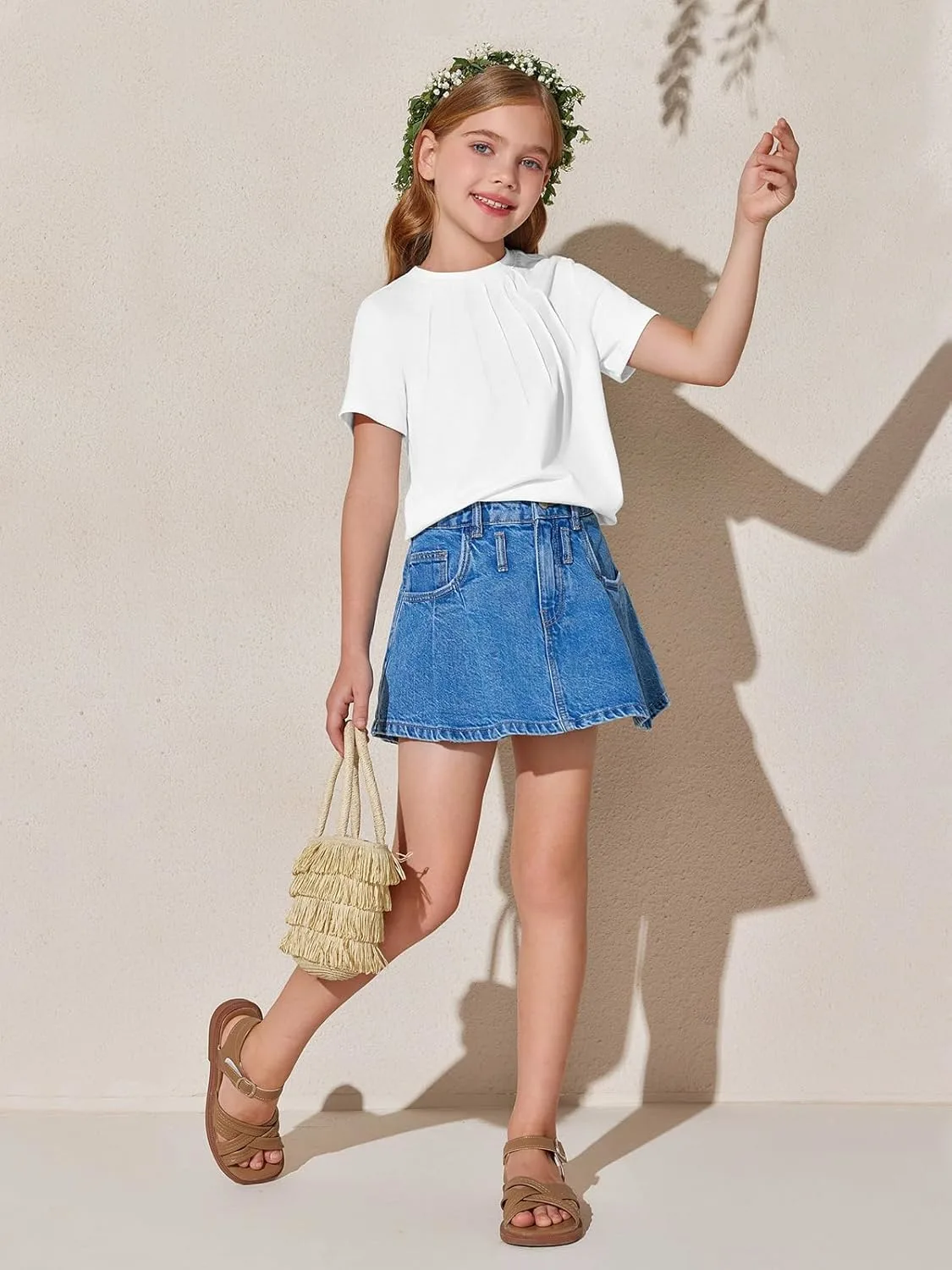 girls pleated tshirts 4