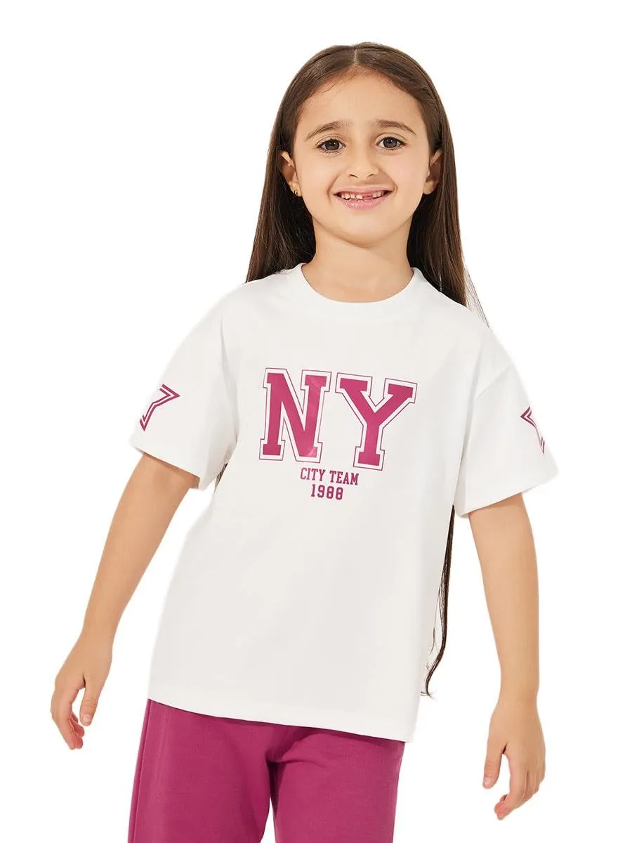 girls printed outfit set 2