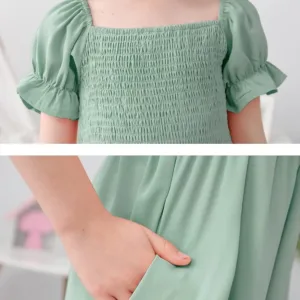 girls puff sleeve dress 6