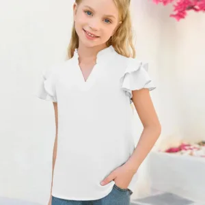 girls ruffle sleeve shirt 4