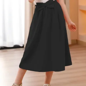 girls skirt bow knot 3