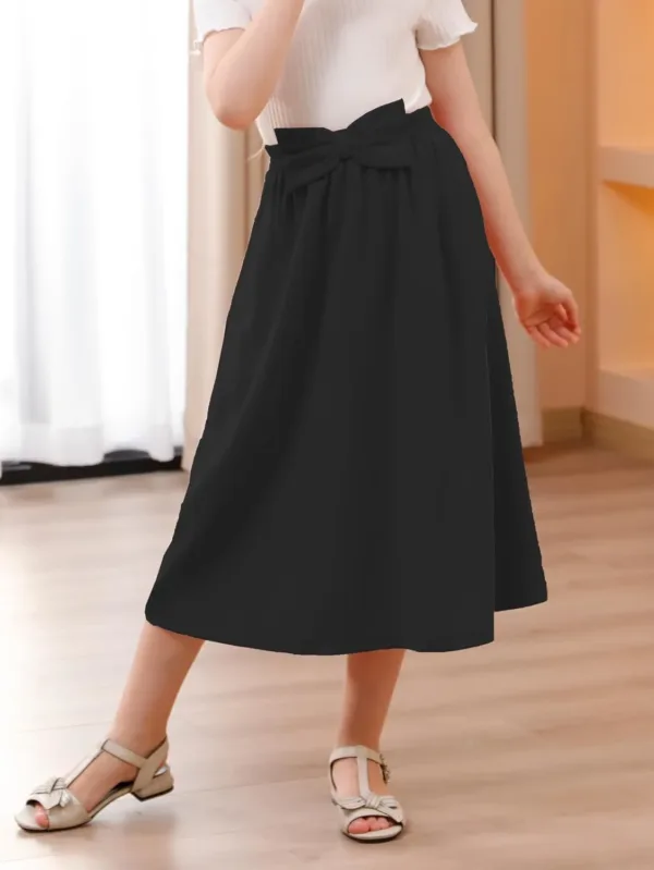 girls skirt bow knot 3