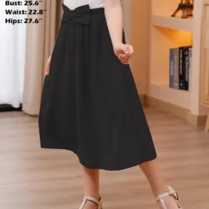 girls skirt bow knot 4
