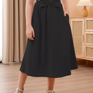 girls skirt bow knot 5