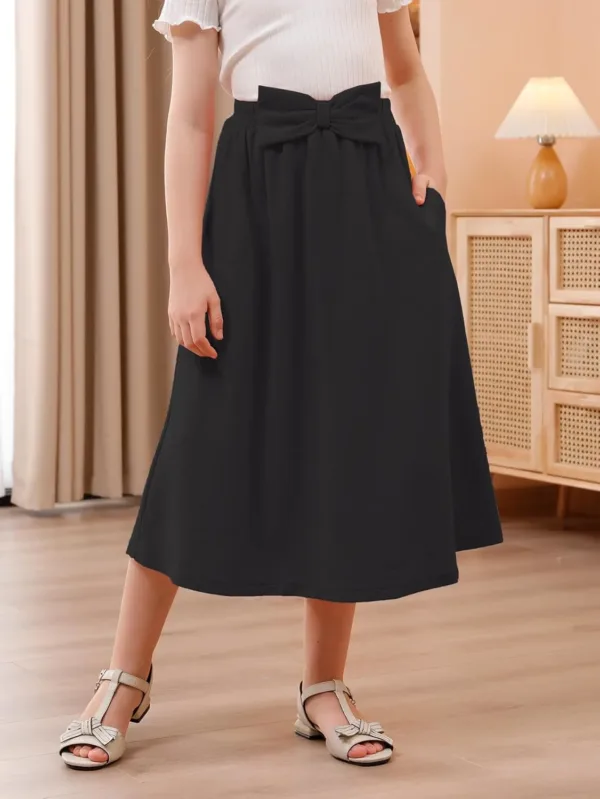girls skirt bow knot 5