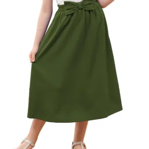 girls skirt bow knot 7