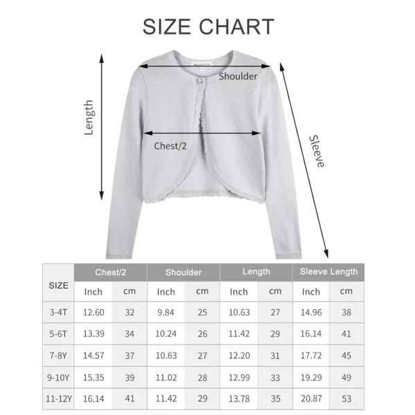 girls sparkle bolero cardigan 6