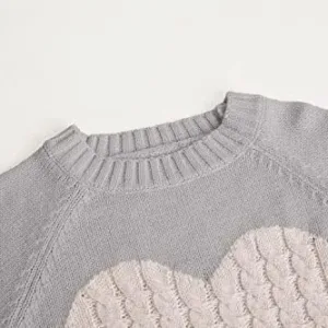 girls sweater heart knit 3