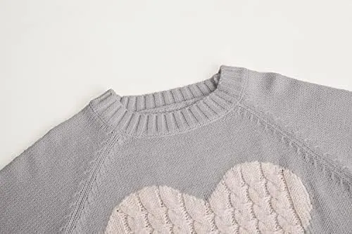 girls sweater heart knit 3