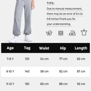girls sweatpants cotton joggers 6