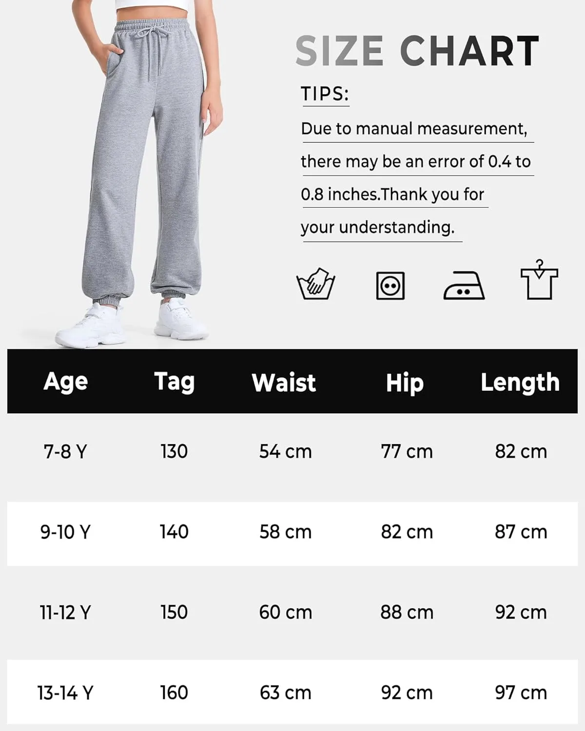 girls sweatpants cotton joggers 6