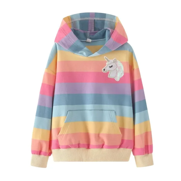 girls sweatshirt unicorn rainbow 1