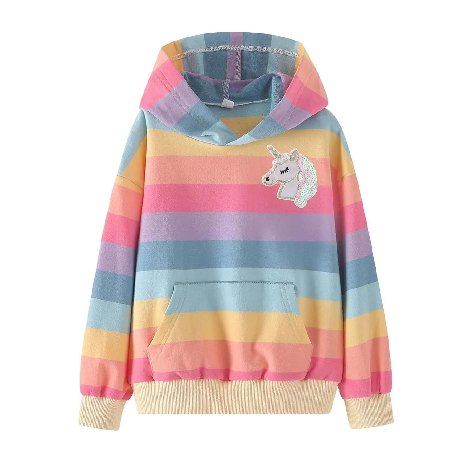 girls sweatshirt unicorn rainbow 1