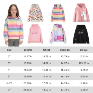 girls sweatshirt unicorn rainbow 2