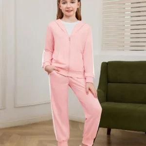 girls sweatsuit hoodie set 2