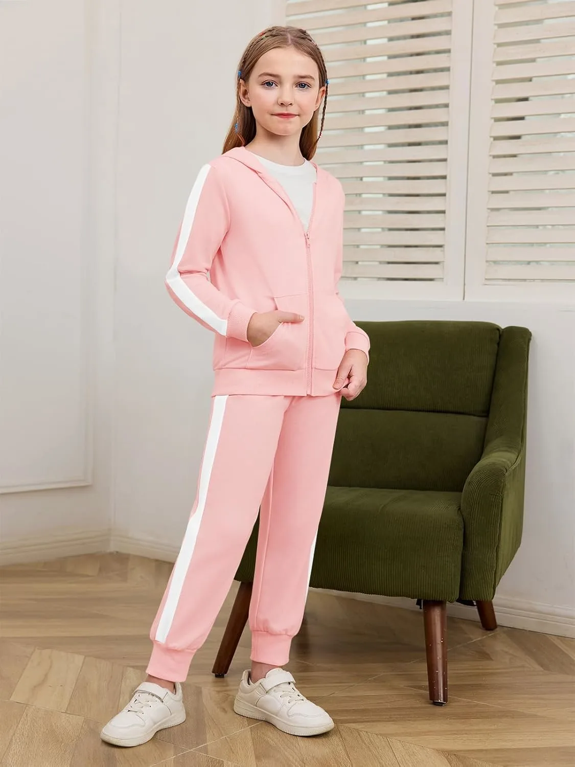 girls sweatsuit hoodie set 3
