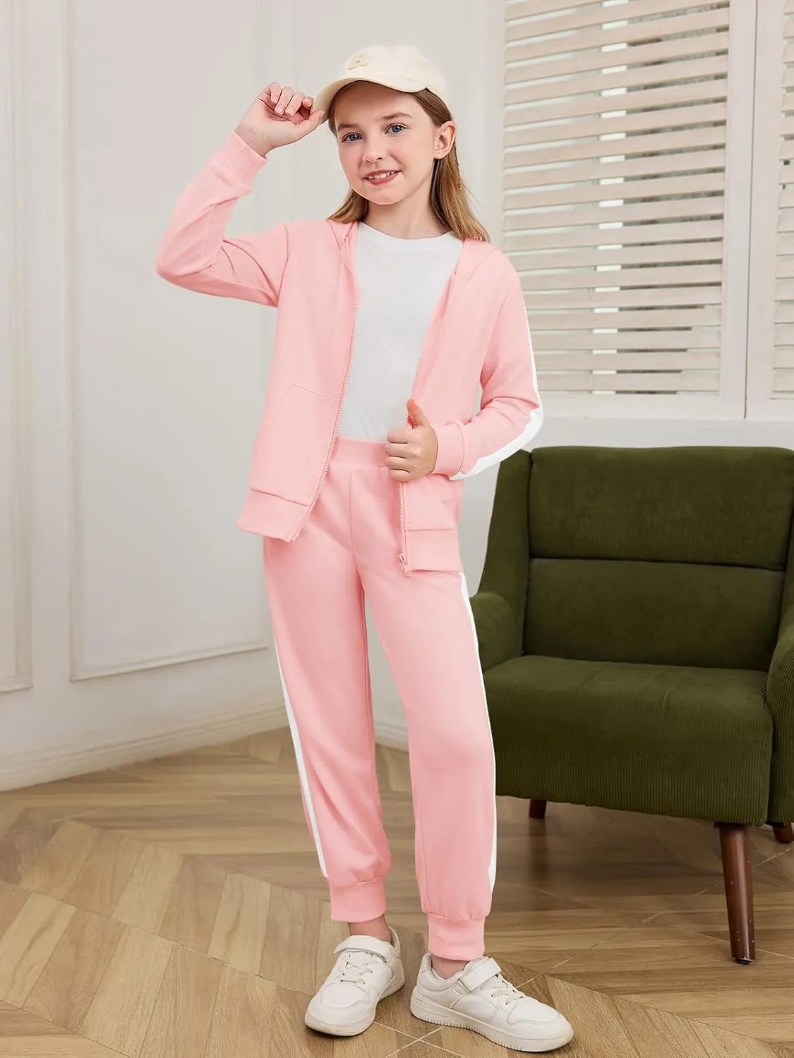 girls sweatsuit hoodie set 4