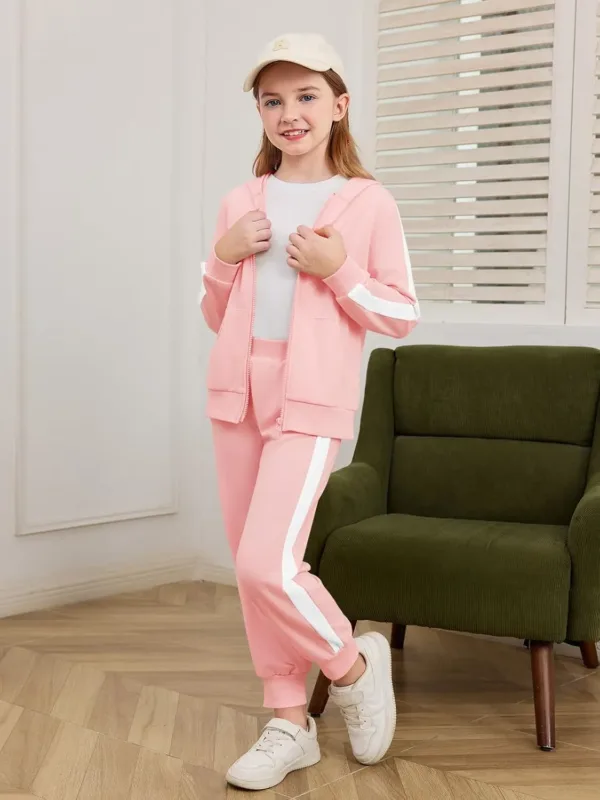 girls sweatsuit hoodie set 5