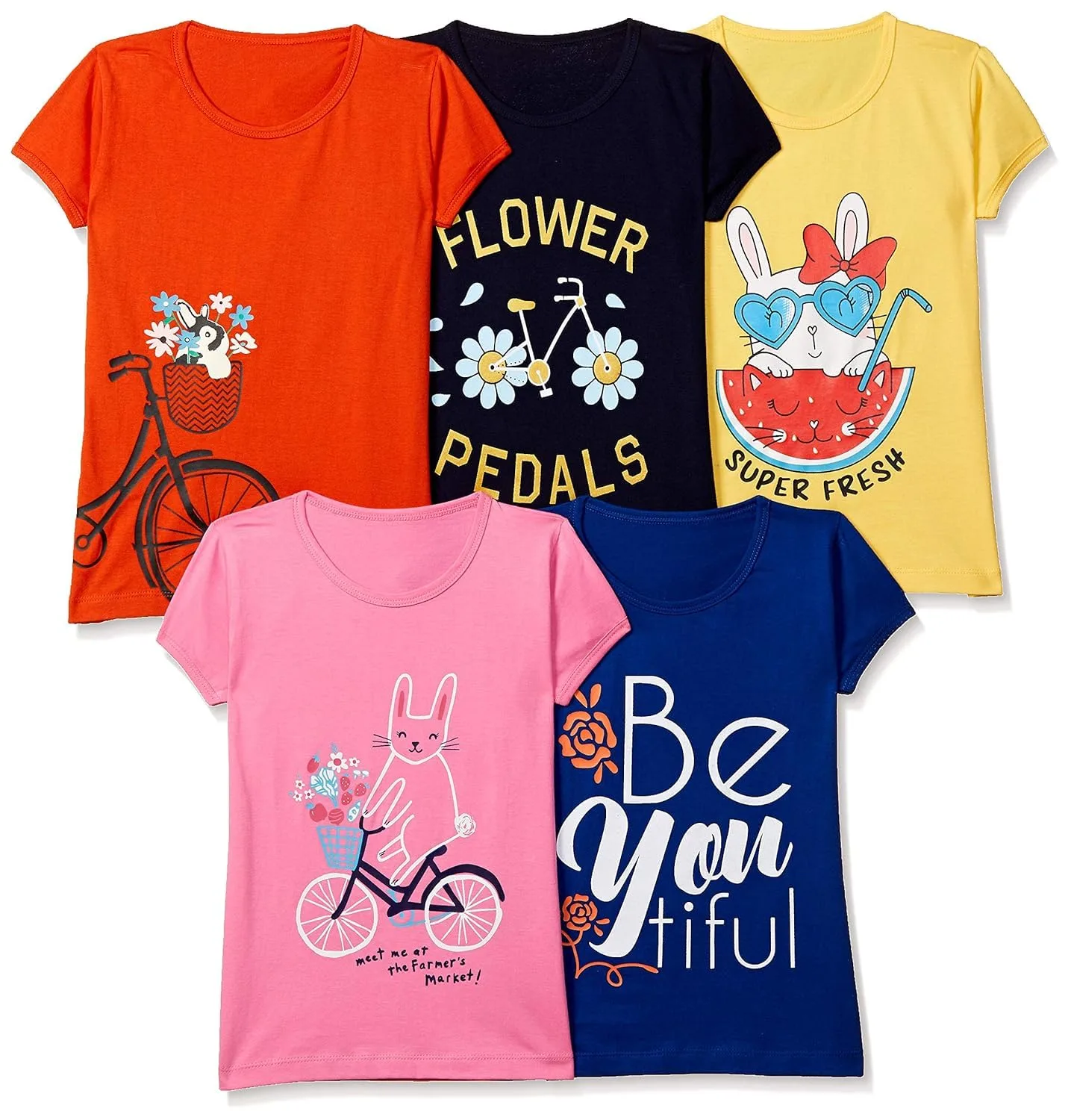 girls t shirt pack 7