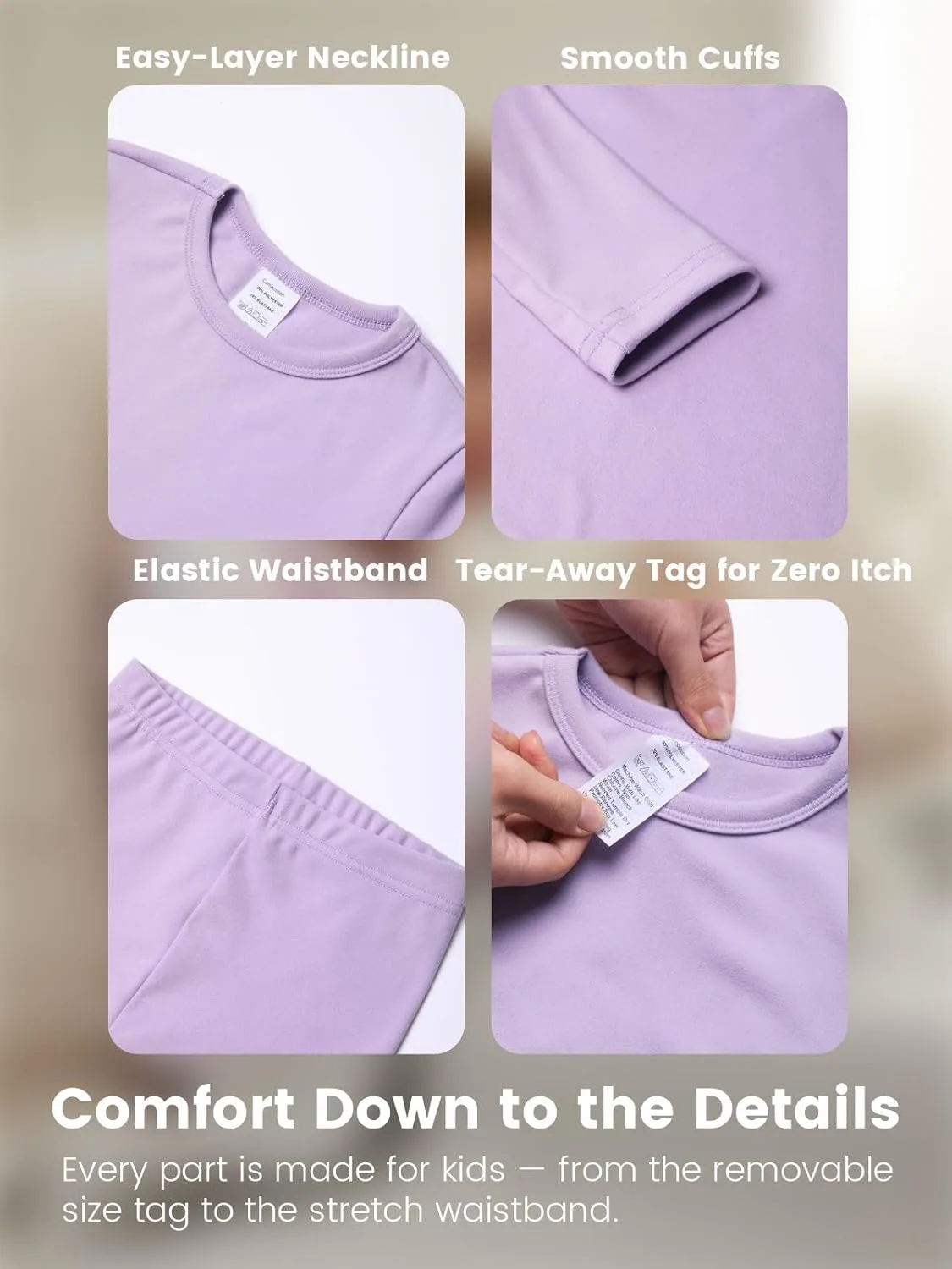 girls thermal underwear set 3