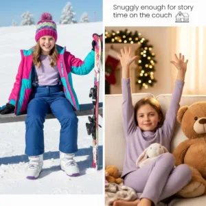 girls thermal underwear set 4