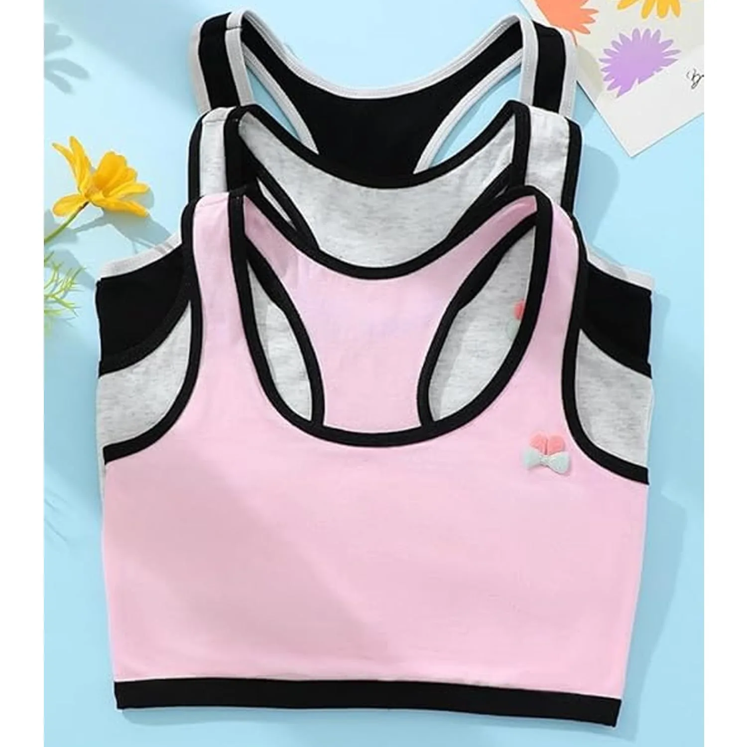 girls training bra pack 2