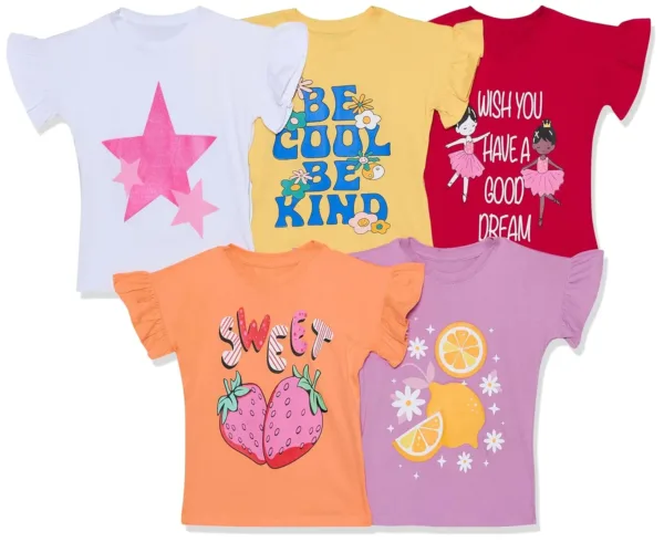 girls tshirt pack 4