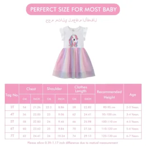 girls unicorn dress kids 5