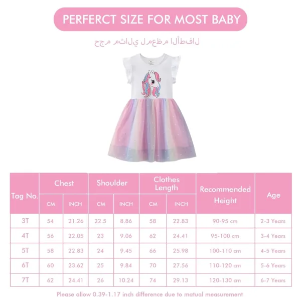 girls unicorn dress kids 5