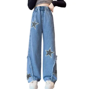 girls wide leg jeans 6