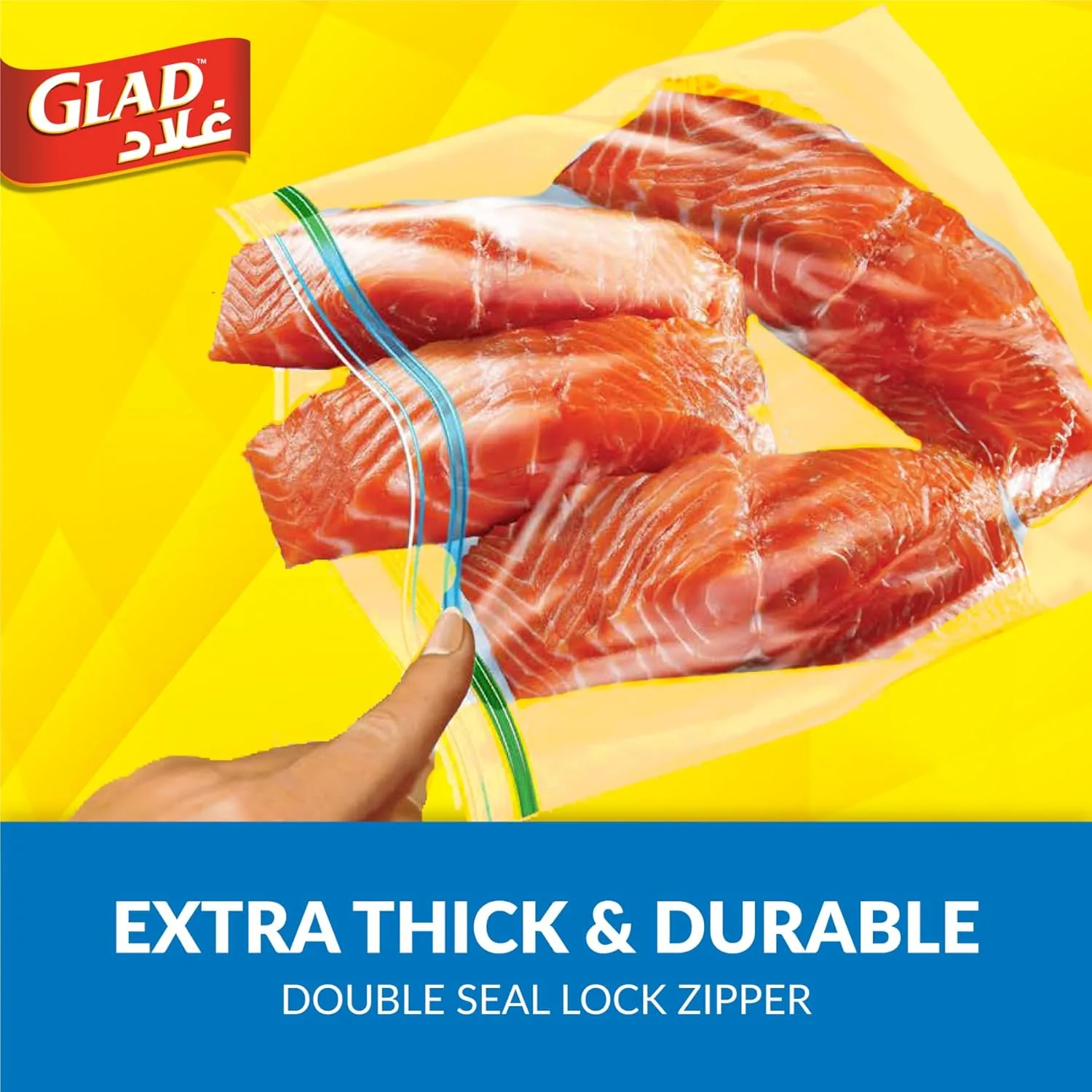 glad freezer bags zipper 2
