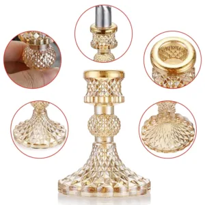 glass candle holder 6