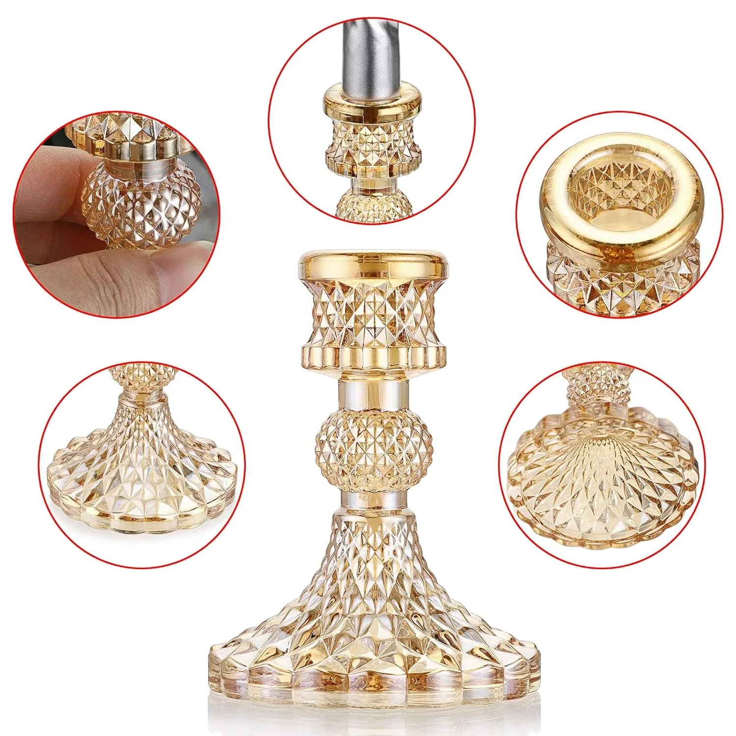 glass candle holder 6