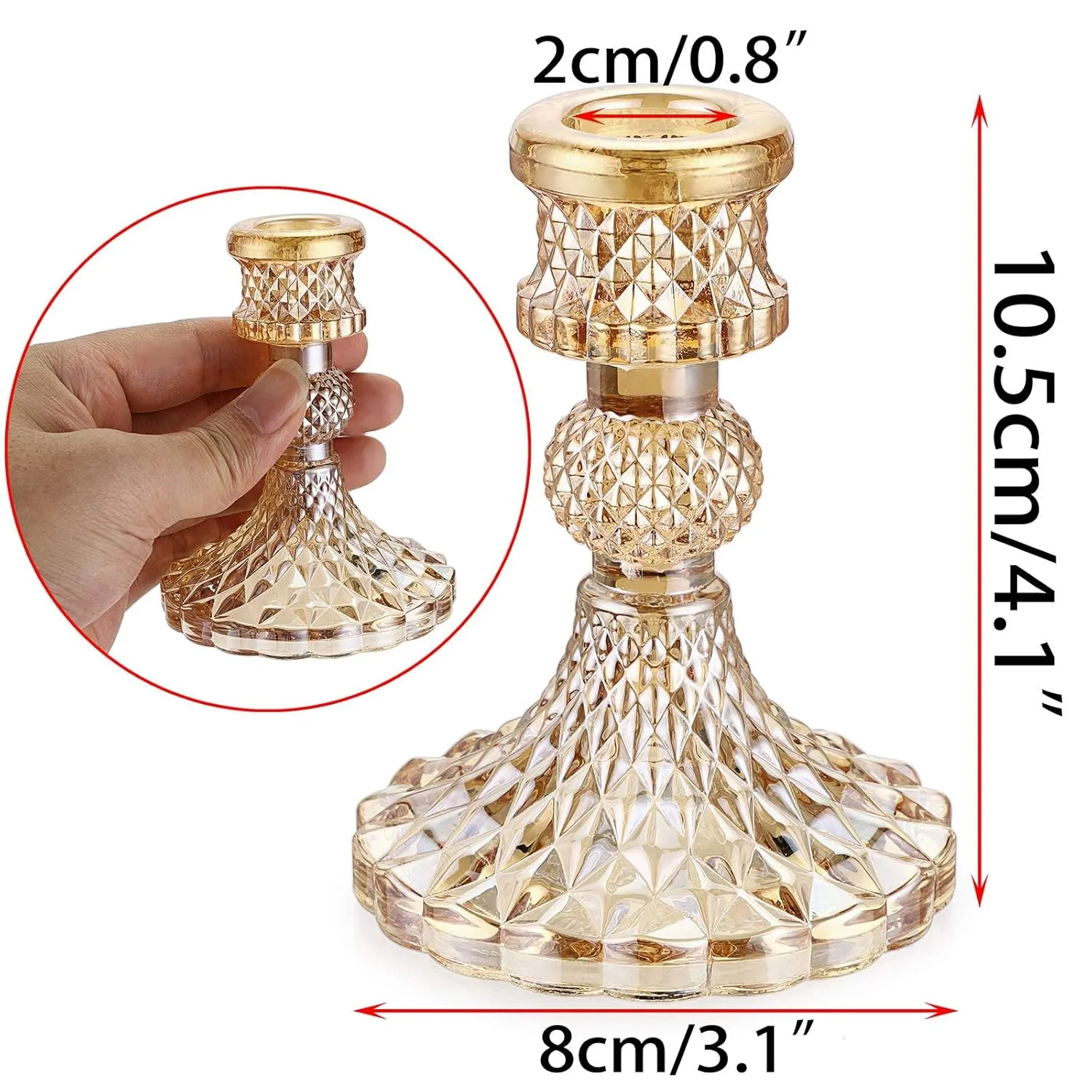 glass candle holder 7