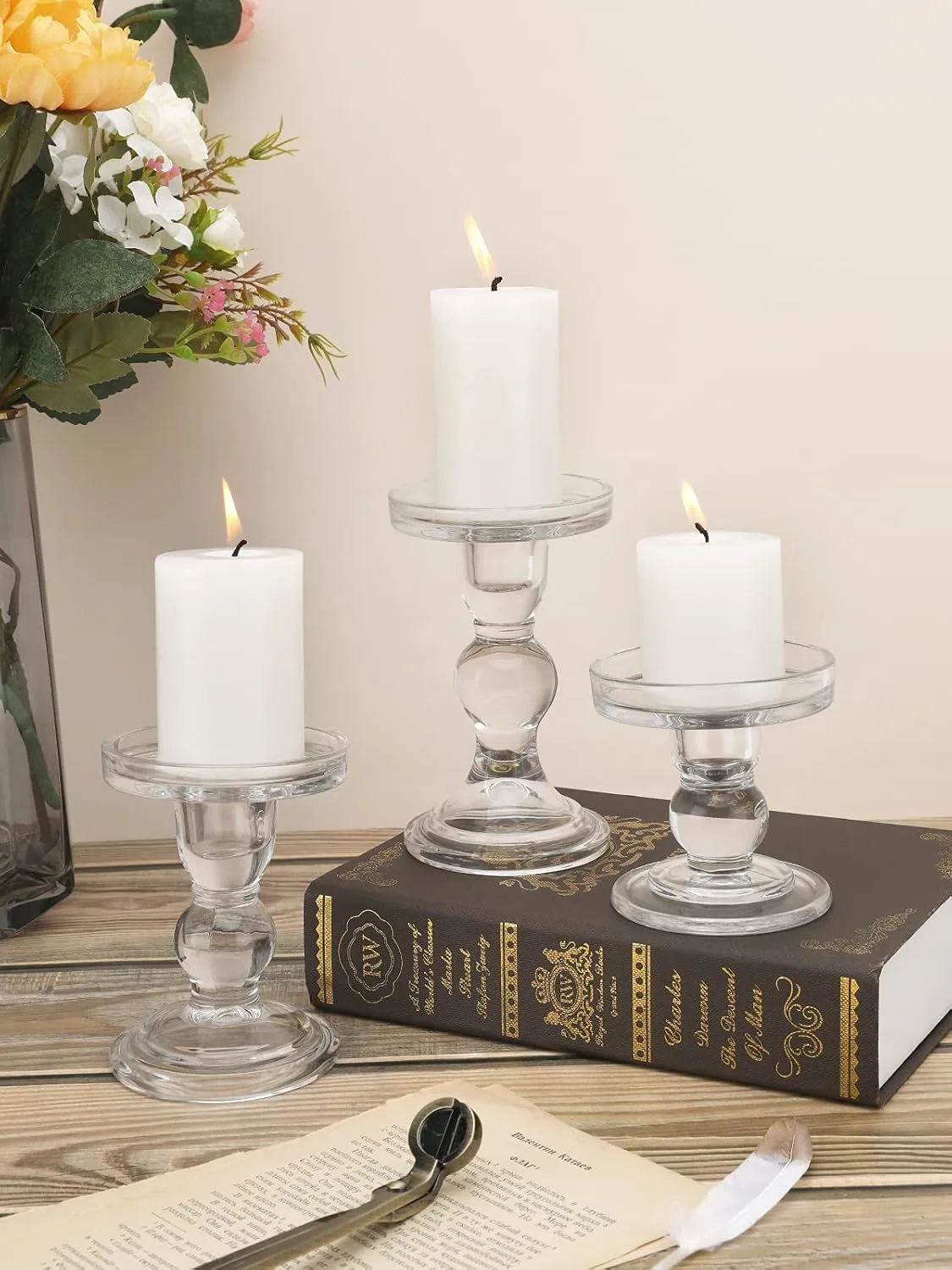 glass candle holders 2