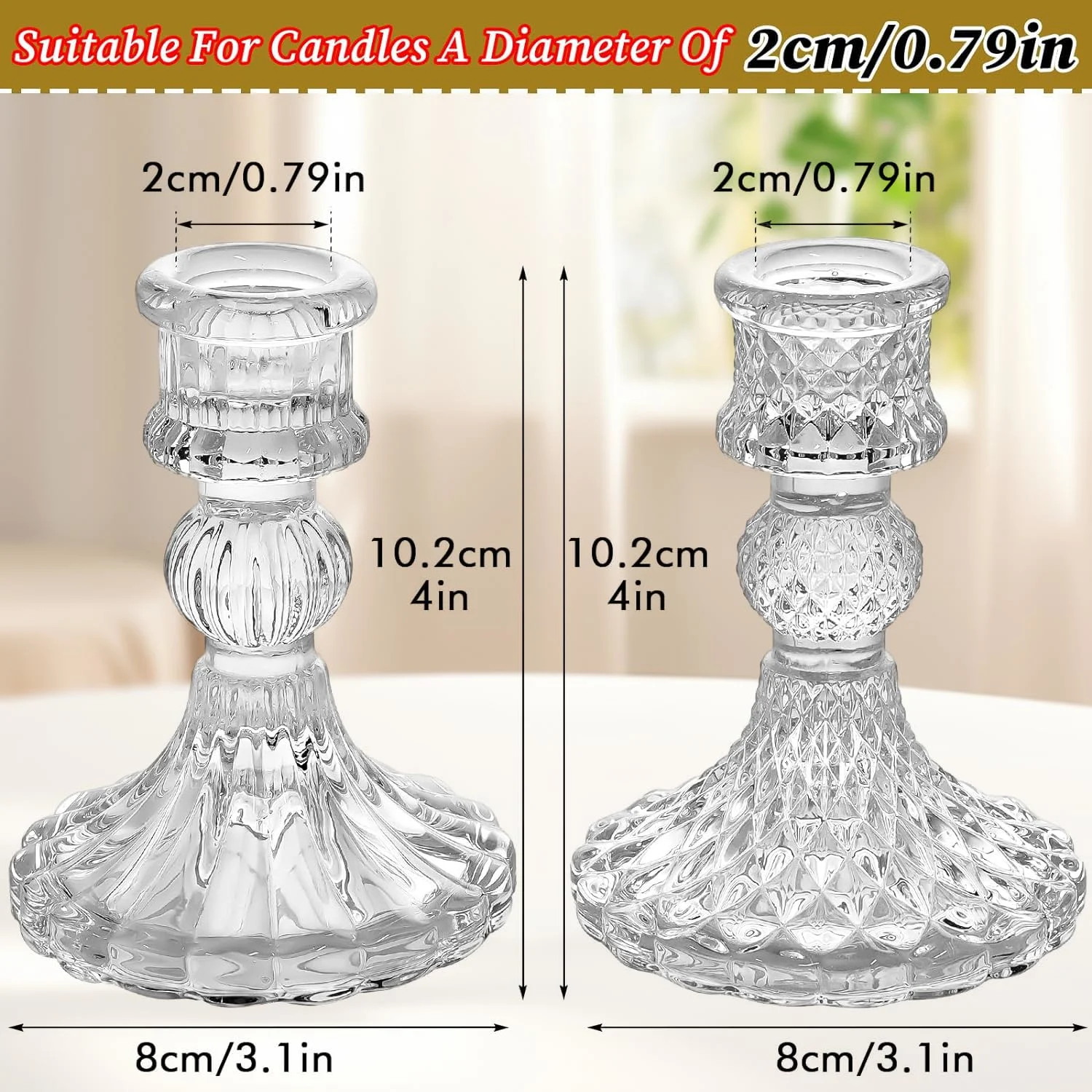 glass candlestick holders 2