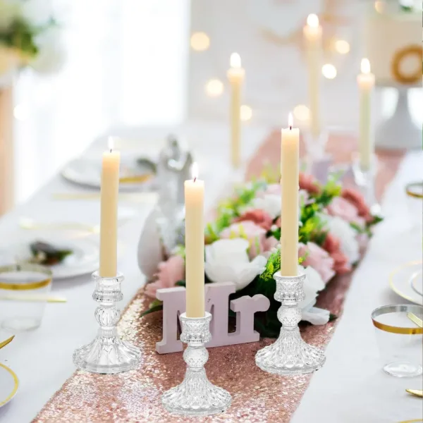 glass candlestick holders 7