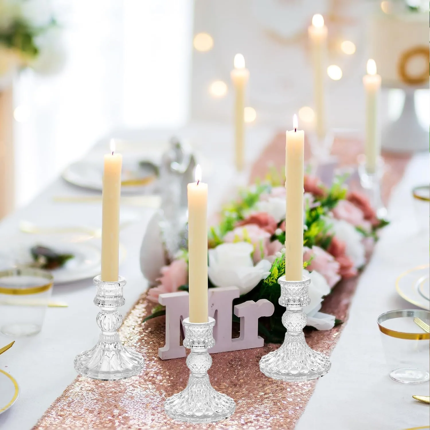 glass candlestick holders 7