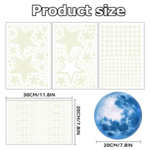 glow dark stars moon 2