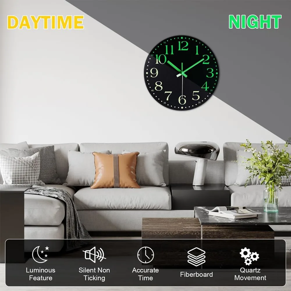 glow dark wall clock 5