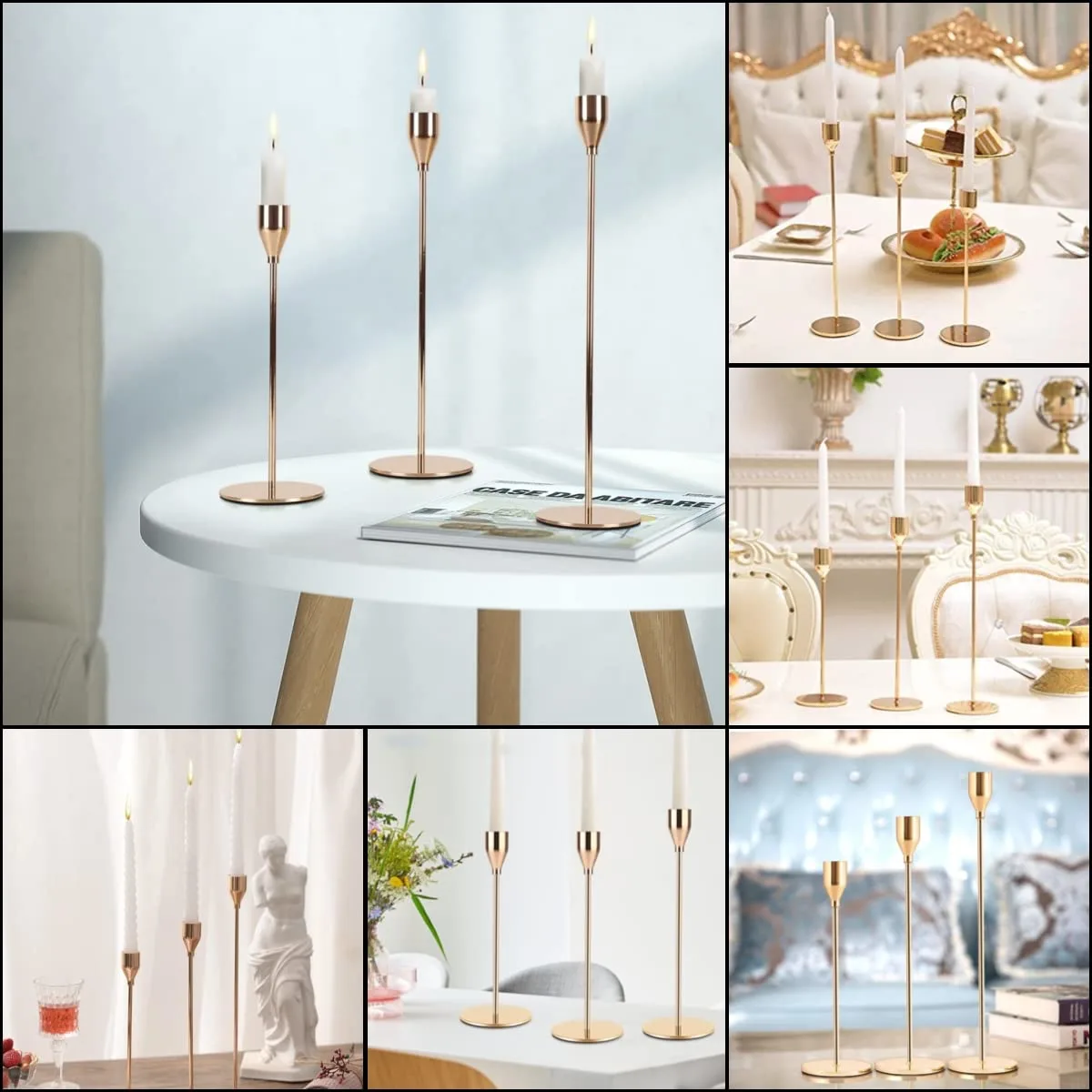 gold candle holders 5