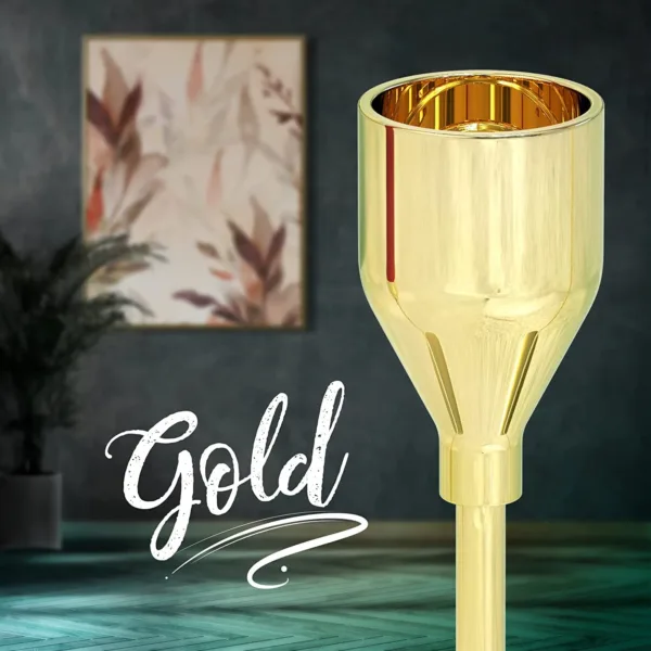 gold candle holders set 2