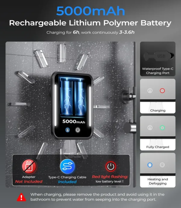 heated shower mirror fogless 5