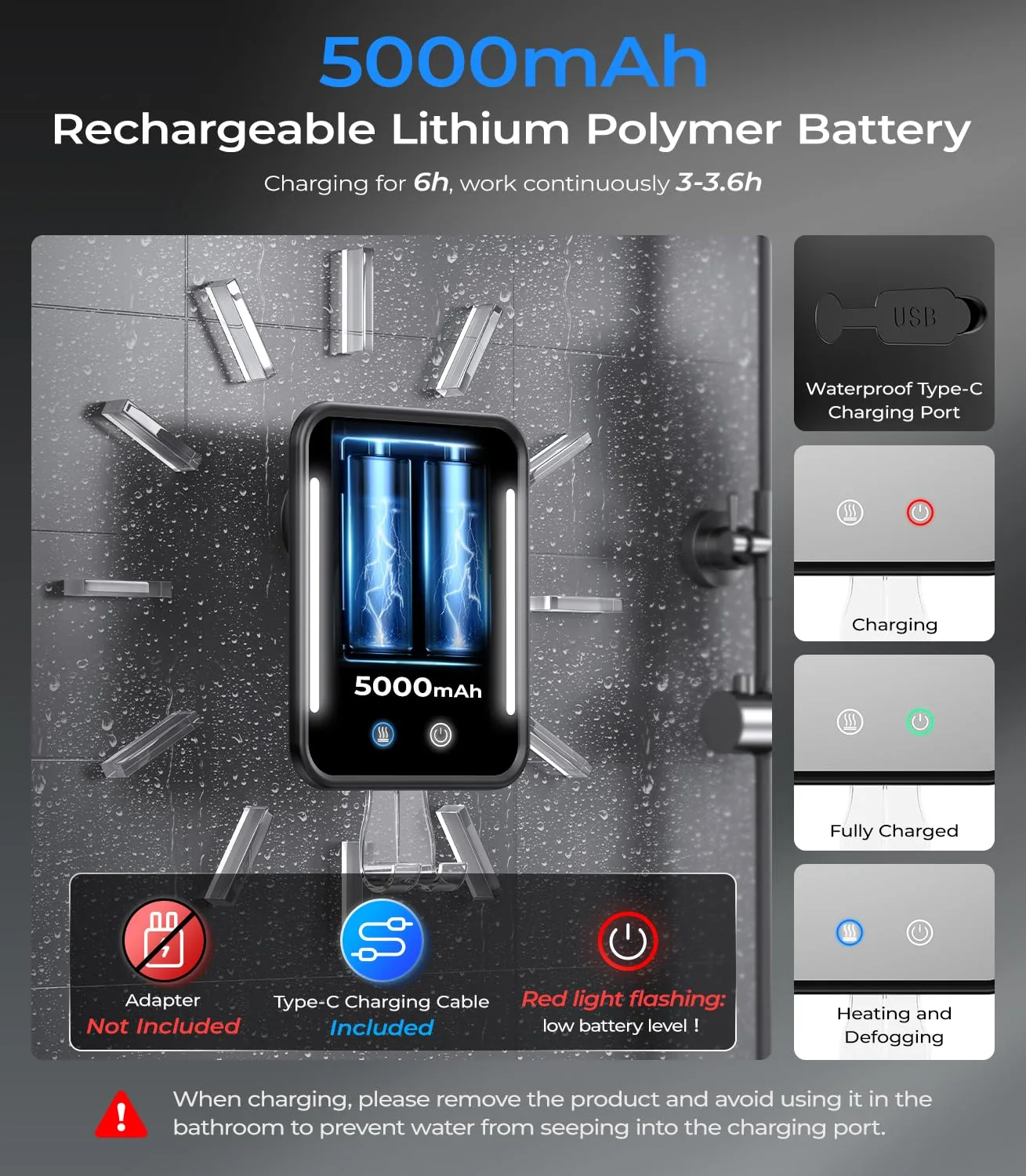 heated shower mirror fogless 5