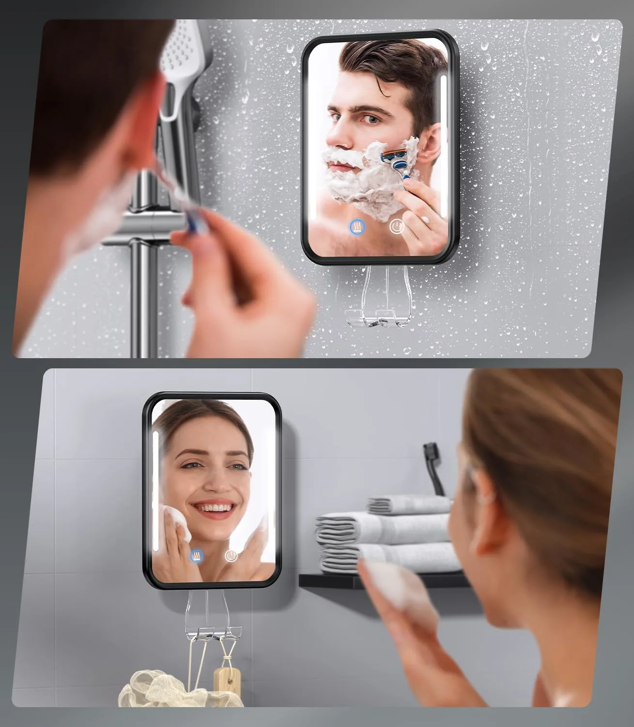 heated shower mirror fogless 7